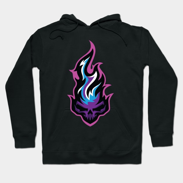 Skull Fire Hoodie by VortekDesign